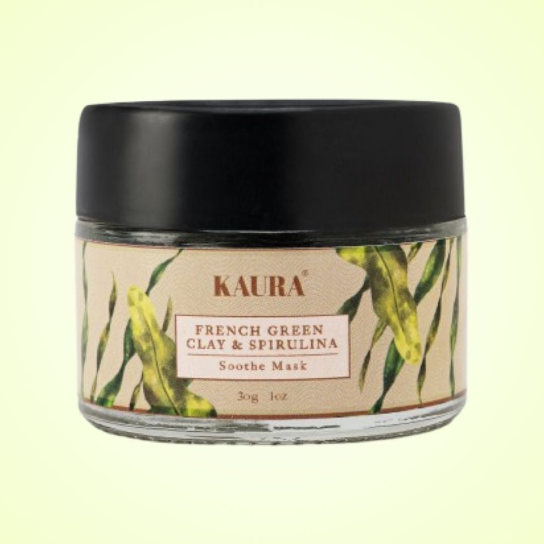 Soothe Face Mask with Green Clay & Spirulina | 30g – Face Mask by Kaura available on Brown Living™. . SKU: KI384. Img 1.