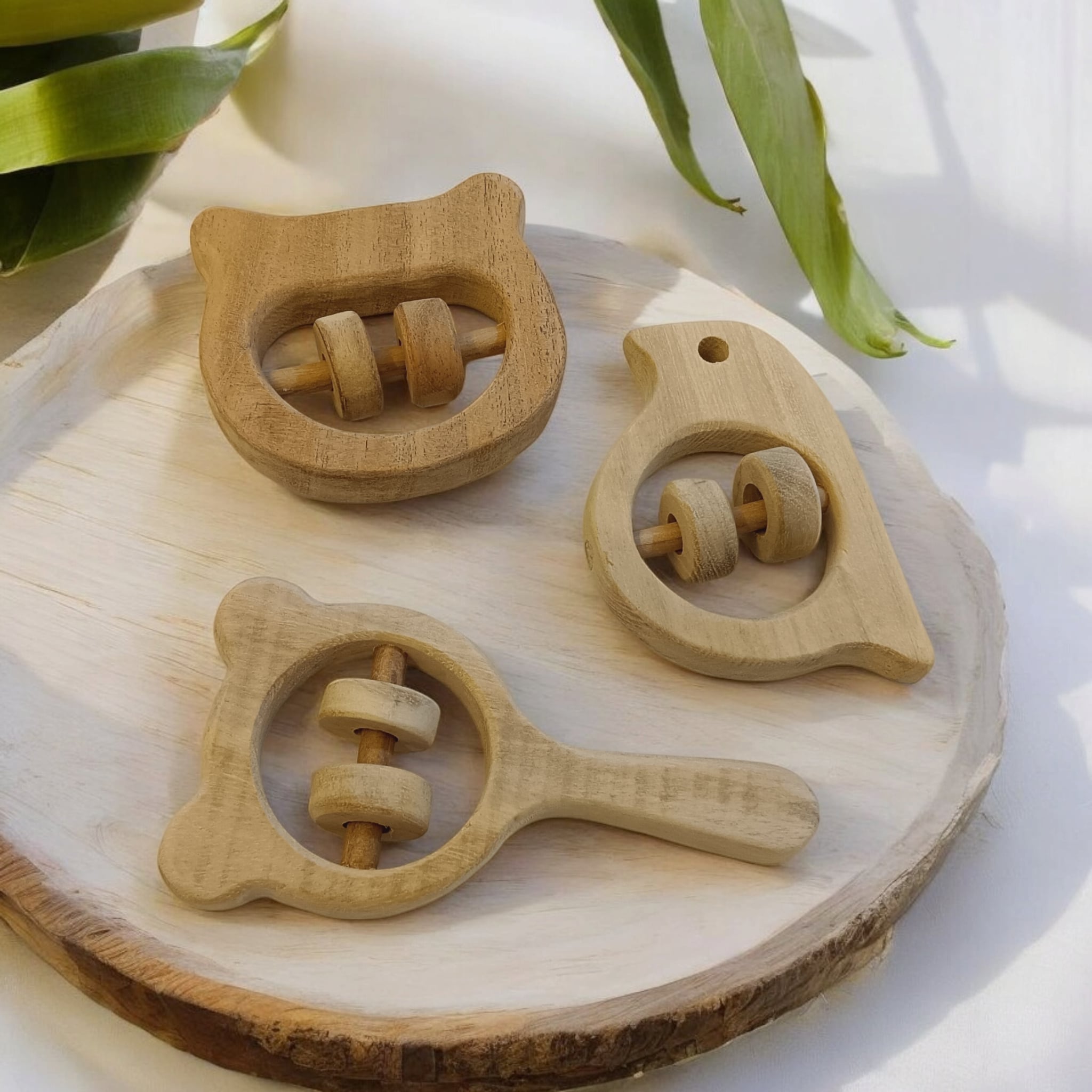 Soothing Sound Making Rattles For Toddlers – Baby Rattles on Brown Living™. SKU: R_HPHD-SPR-MKHD. Img 3.