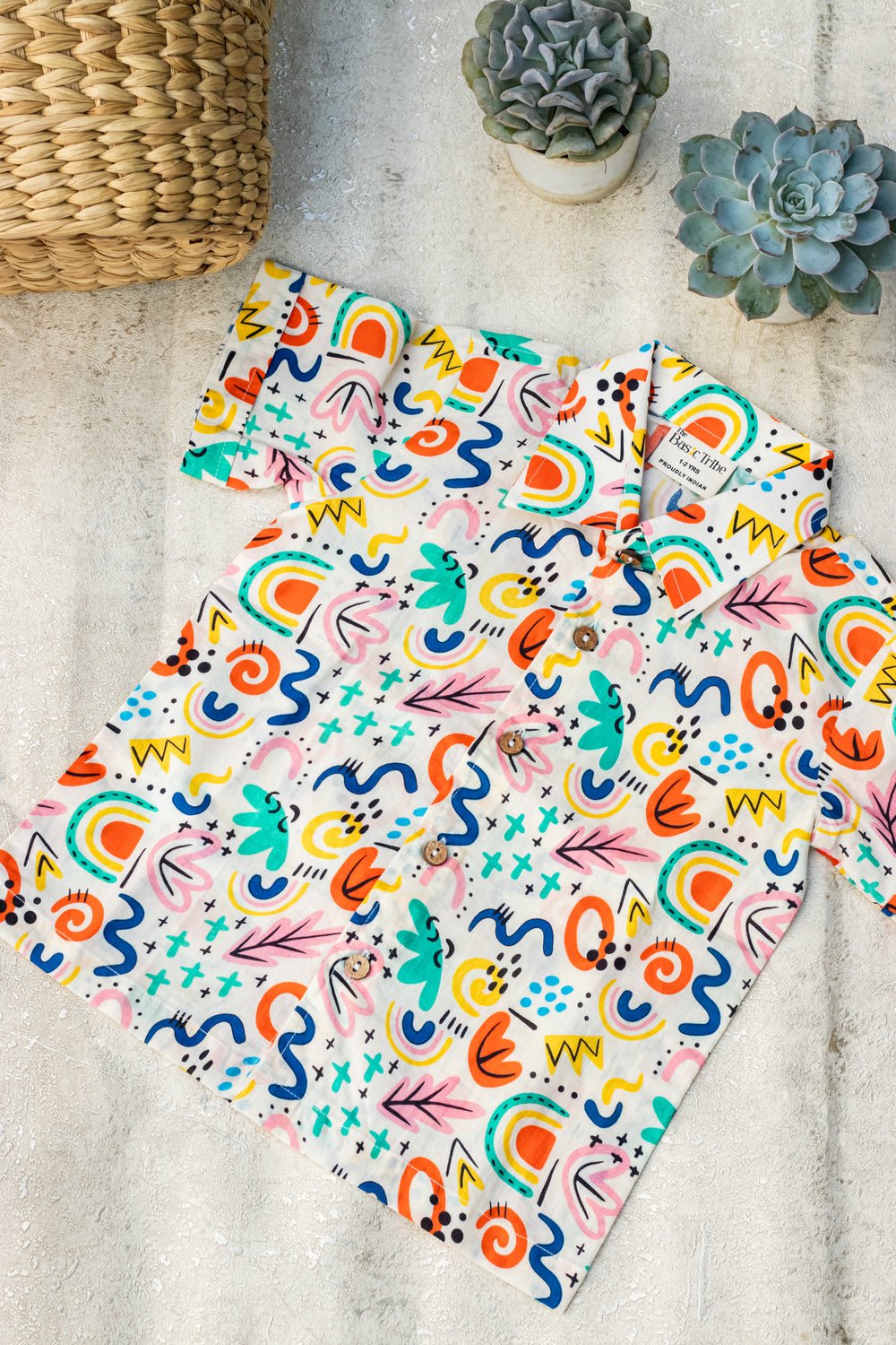 Soul Surfer Shirt I Bright & Playful Fun Print Cotton Shirt for Boys – Kids Daywear Sets on Brown Living™. SKU: ZBABSA. Img 2.