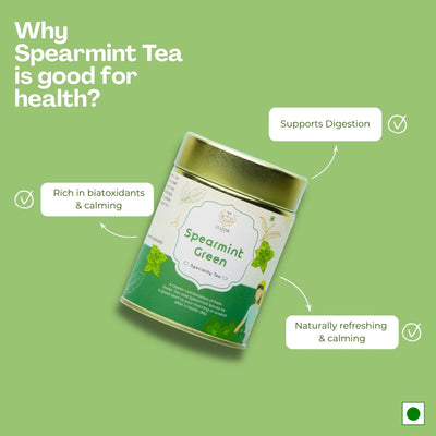 Spearmint Green Tea – Balance Hormones & Improve Digestion – 50g – Tea on Brown Living™. SKU: AMCZip50New. Img 5.