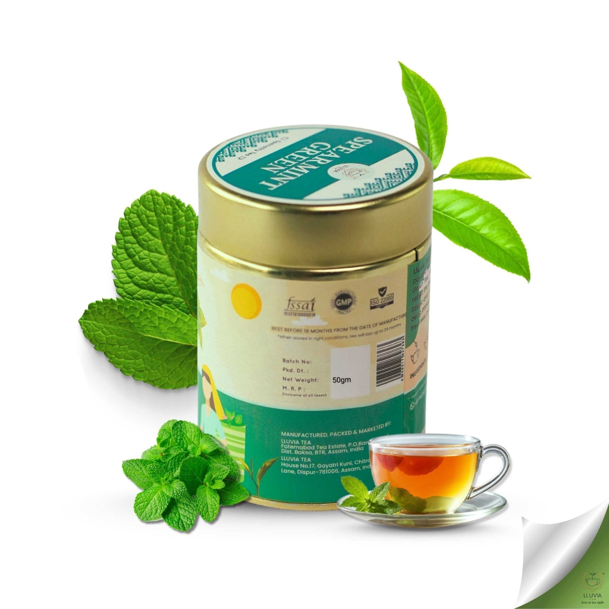 Spearmint Green Tea – Balance Hormones & Improve Digestion – 50g – Tea on Brown Living™. SKU: AMCZip50New. Img 3.