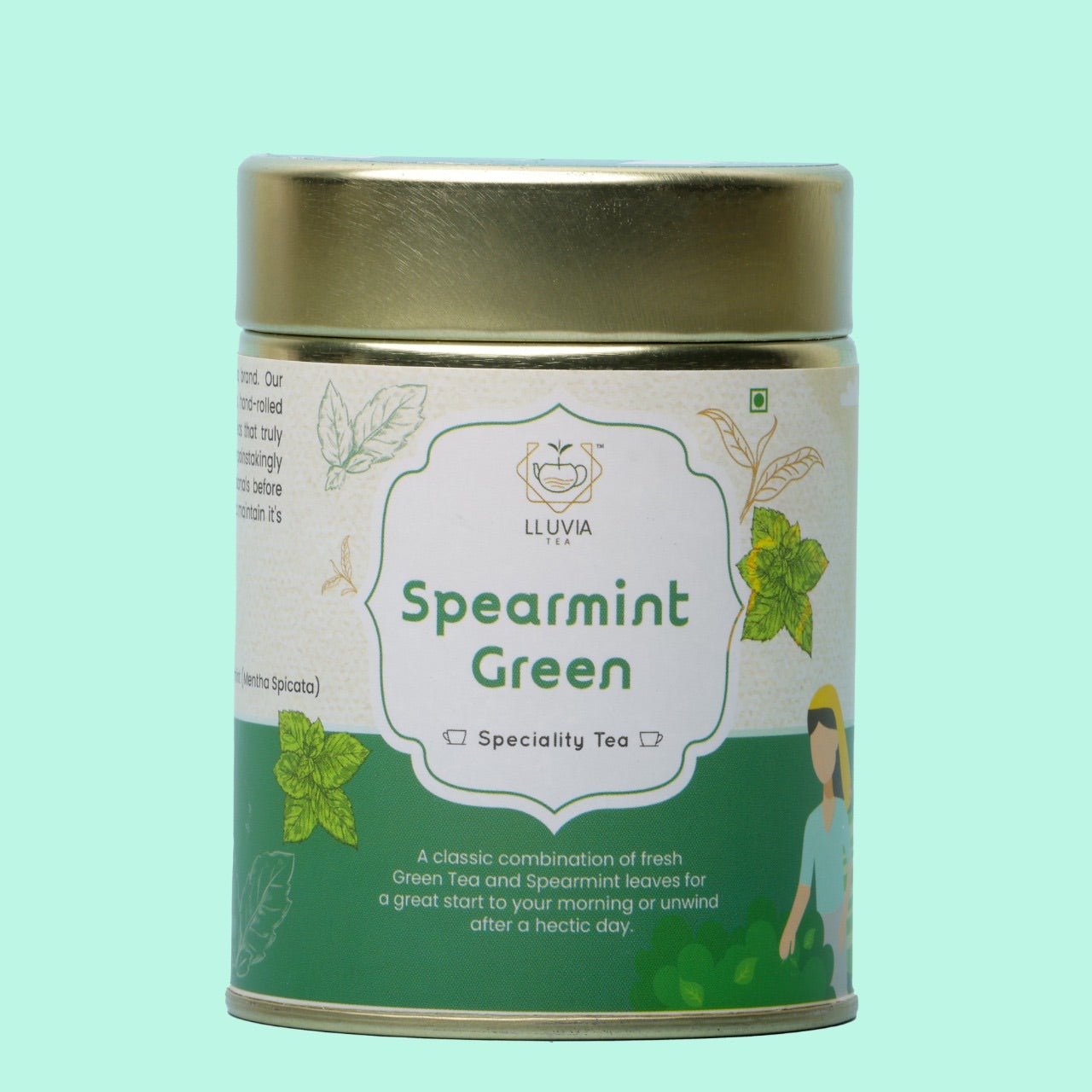 Spearmint Green Tea - Balance Hormones & Improve Digestion - 50g | Verified Sustainable by Brown Living™