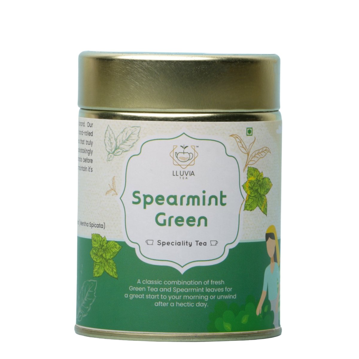 Spearmint Green Tea - Balance Hormones & Improve Digestion - 50g | Verified Sustainable by Brown Living™