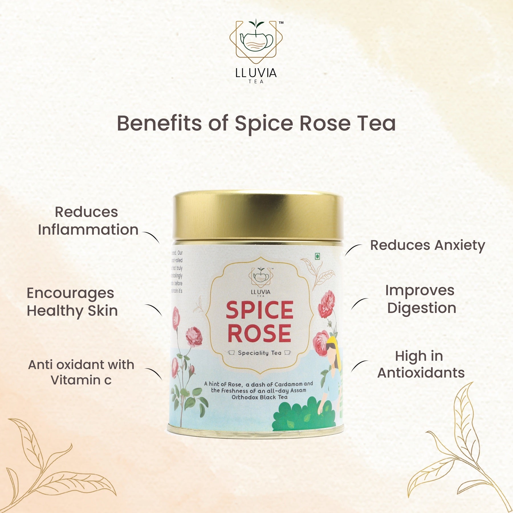 Spice Rose - Reduces Anxiety & Powerful Antioxidant - 50g | Verified Sustainable by Brown Living™