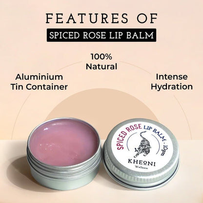 Spiced Rose Lip Balm – Nourishing Natural Lip Care – Lip Balms on Brown Living™. SKU: FFLBSR010G. Img 4.