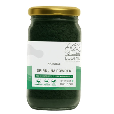 Spirulina Powder | Superfood | High Protein & Nutrients | 100g – Powder Drink Mixes by Ecotyl available on Brown Living™. . SKU: ECOTYL00039. Img 4.