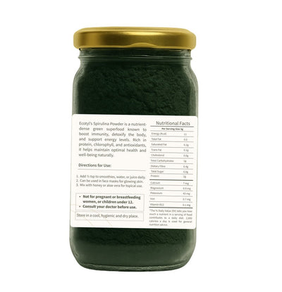 Spirulina Powder | Superfood | High Protein & Nutrients | 100g – Powder Drink Mixes by Ecotyl available on Brown Living™. . SKU: ECOTYL00039. Img 5.