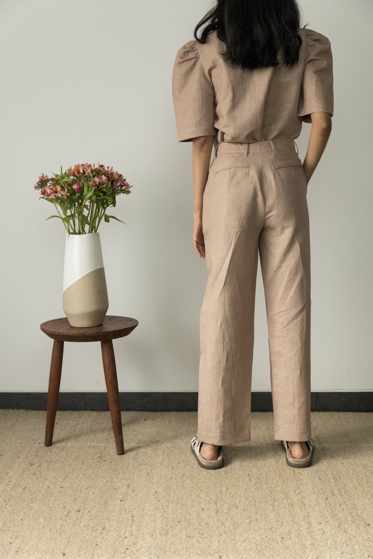 Split - Hem Cotton Trousers | Verified Sustainable by Brown Living™