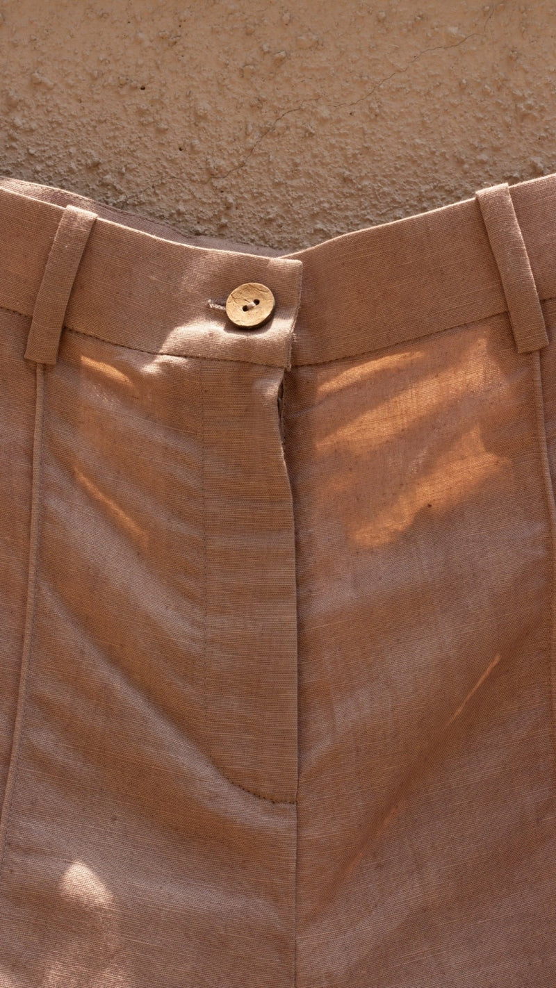 Split-Hem Cotton Trousers | Verified Sustainable Womens Pants on Brown Living™