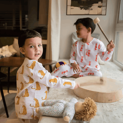 Spotty Leopard - Unisex Kids Cotton Nightwear – Kids Pyjamas on Brown Living™. SKU: MITHNW-025-1. Img 3.