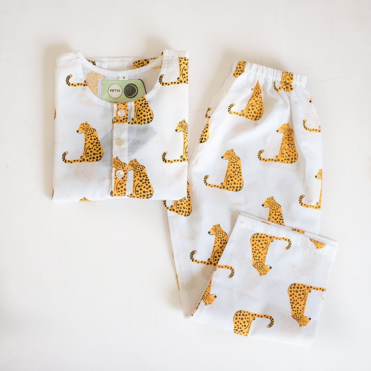 Spotty Leopard - Unisex Kids Cotton Nightwear | Verified Sustainable by Brown Living™