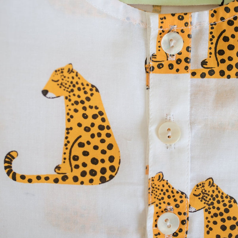 Spotty Leopard - Unisex Kids Cotton Nightwear | Verified Sustainable by Brown Living™