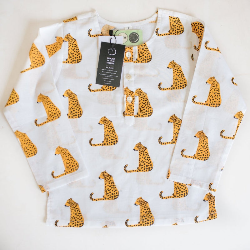 Spotty Leopard - Unisex Kids Cotton Nightwear | Verified Sustainable by Brown Living™