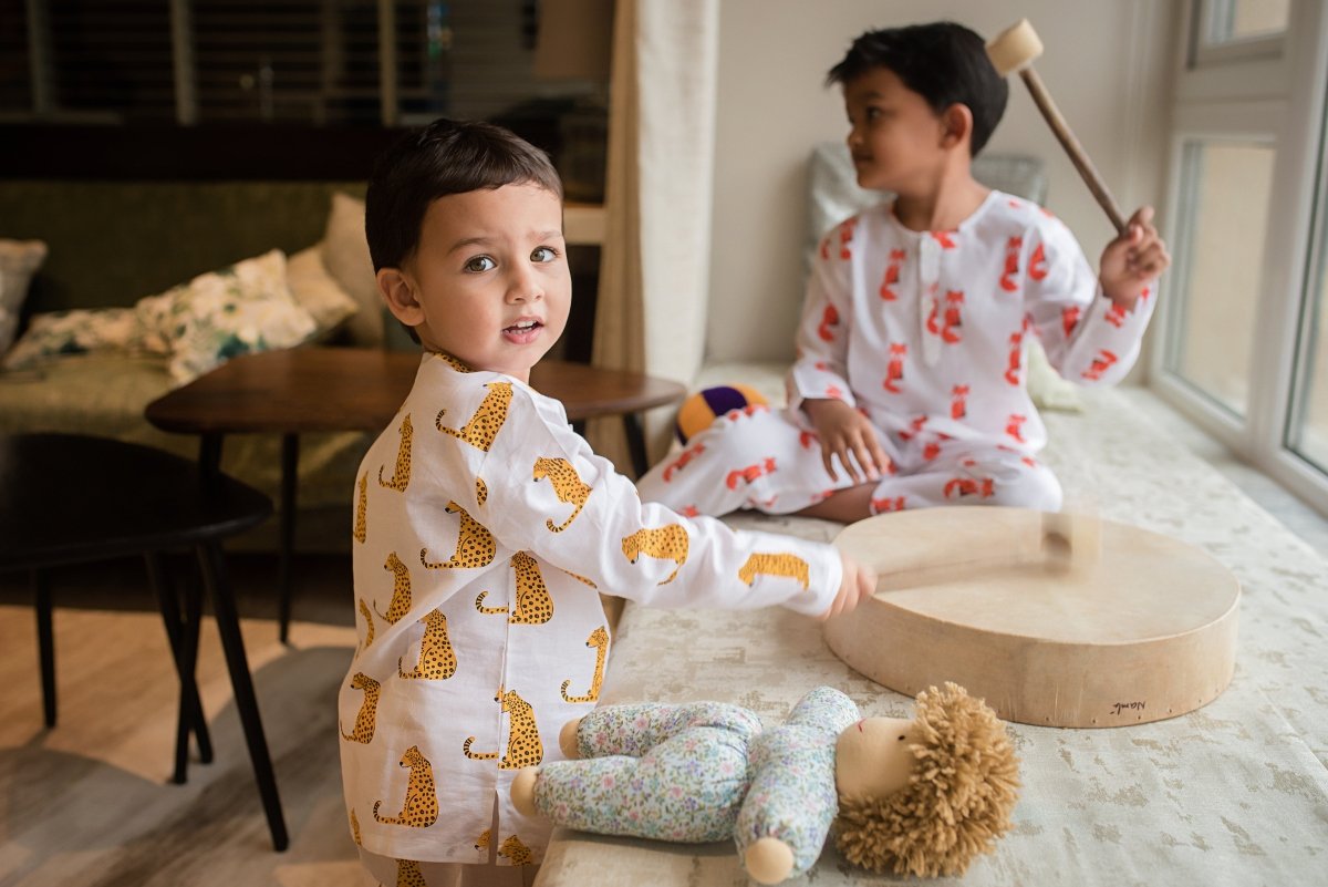 Spotty Leopard - Unisex Kids Cotton Nightwear | Verified Sustainable by Brown Living™