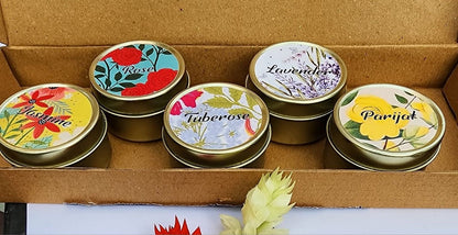 Spring Blossoms - 5 Soy Wax Tin Candles | Verified Sustainable by Brown Living™