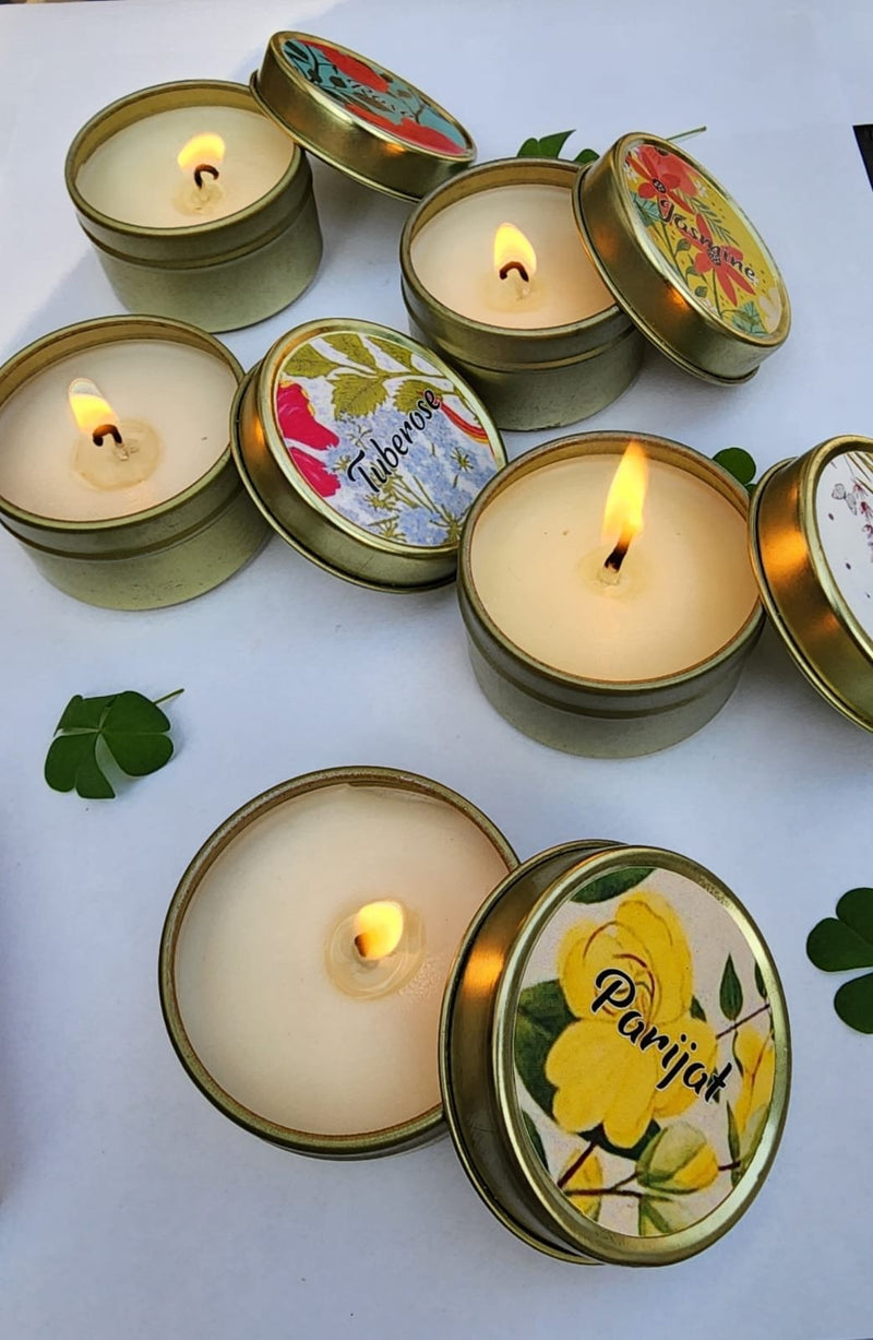 Spring Blossoms- 5 Soy Wax Tin Candles | Verified Sustainable Candles & Fragrances on Brown Living™