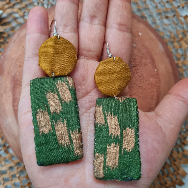 Spring - Upcycled Fabric Earrings | Handcrafted by Artisans | Verified Sustainable Womens earrings on Brown Living™