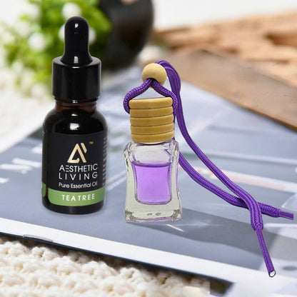 Square Car Aromatizer/ Diffuser Bottle with Essential Oil | Verified Sustainable by Brown Living™