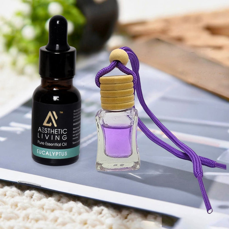 Square Car Aromatizer/Diffuser Bottle with Essential Oil | Verified Sustainable Essential Oils on Brown Living™