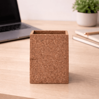 Square Cork Stand | Eco Friendly Natural Cork Coaster | Heat Resistant – Desk Organizers on Brown Living™. SKU: TBB-CS-01-BL. Img 4.