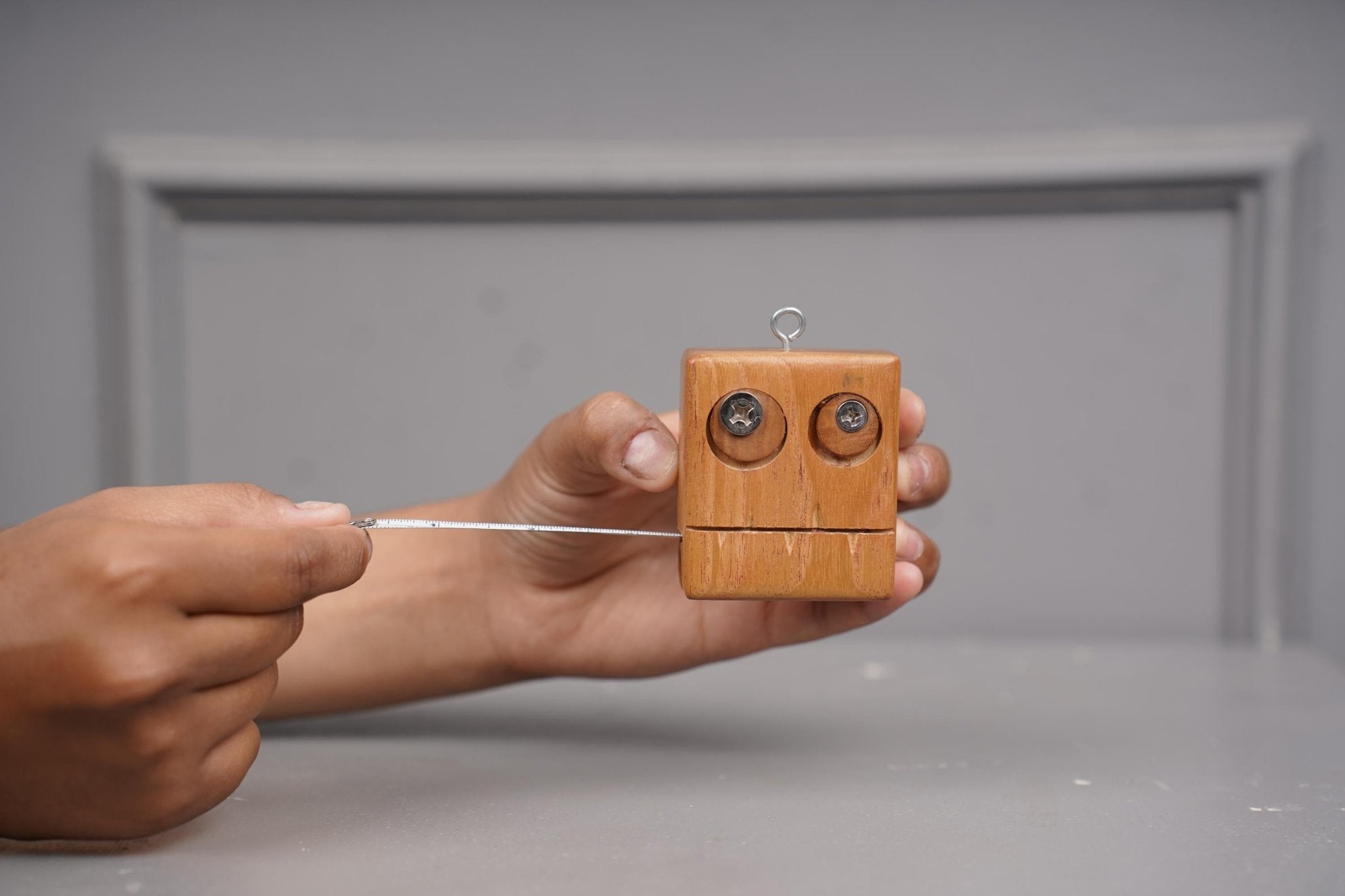 Square Measuring Tape | Compact Portable Measurement Tool – Home & Garden on Brown Living™. SKU: MTS. Img 6.