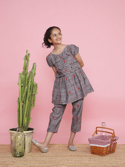 Square Symmetry Co - ord Pant Set | Modern, Stylish & Comfortable Wear – Womens Co - Ord Sets on Brown Living™. SKU: LB05-01-01. Img 3.