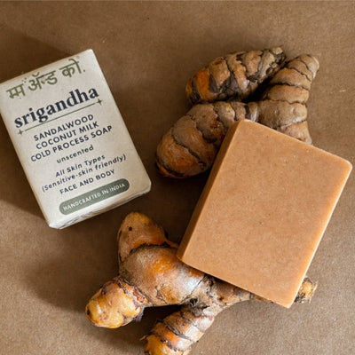 Srigandha Sandalwood Coconut Milk Cold Process Soap – Body Soap on Brown Living™. SKU: SCB01. Img 7.