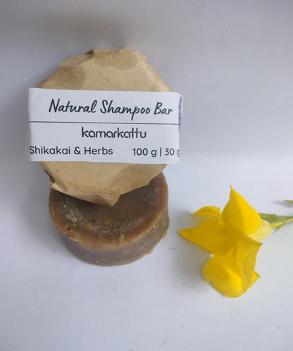 Natural Shampoo Bar - With Shikakai & Herbs - 100g bar Pack of 2 | Verified Sustainable by Brown Living™