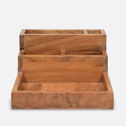 Staircase Organizer in Acacia Wood | Verified Sustainable by Brown Living™