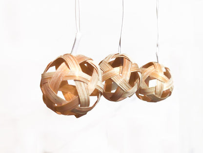 Star & Full Moon Handcrafted Bamboo String Lights – Decorative Festive – Home Decor on Brown Living™. SKU: BEDE - 732RN. Img 3.