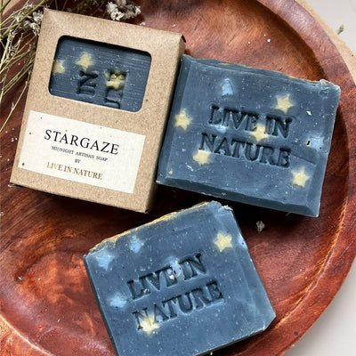 Star Gaze Cold Process Soap | Handmade Natural Skincare Bar – Body Soap on Brown Living™. SKU: LN-SG01. Img 2.