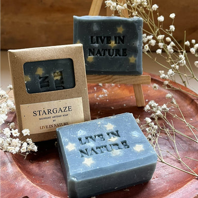Star Gaze Cold Process Soap | Handmade Natural Skincare Bar – Body Soap on Brown Living™. SKU: LN-SG01. Img 3.