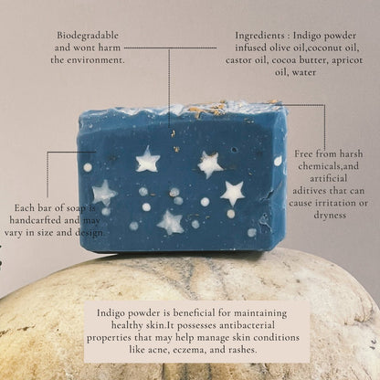 Star Gaze Cold Process Soap | Handmade Natural Skincare Bar – Body Soap on Brown Living™. SKU: LN-SG01. Img 4.