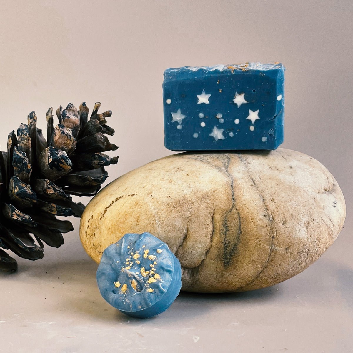 Star Gaze Cold Process Soap | Handmade Natural Skincare Bar – Body Soap on Brown Living™. SKU: LN-SG01. Img 3.