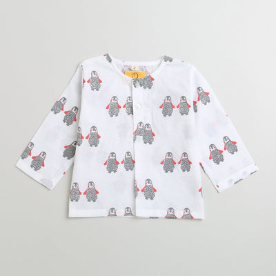 Stary Penguin - Unisex Infant Cotton Nightwear – Kids Onesies on Brown Living™. SKU: MITHIC - 0623046. Img 8.