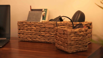 Stationery Organizer for Desk | Multi - Compartment Office Storage – Trays & Platters on Brown Living™. SKU: 209SW. Img 3.