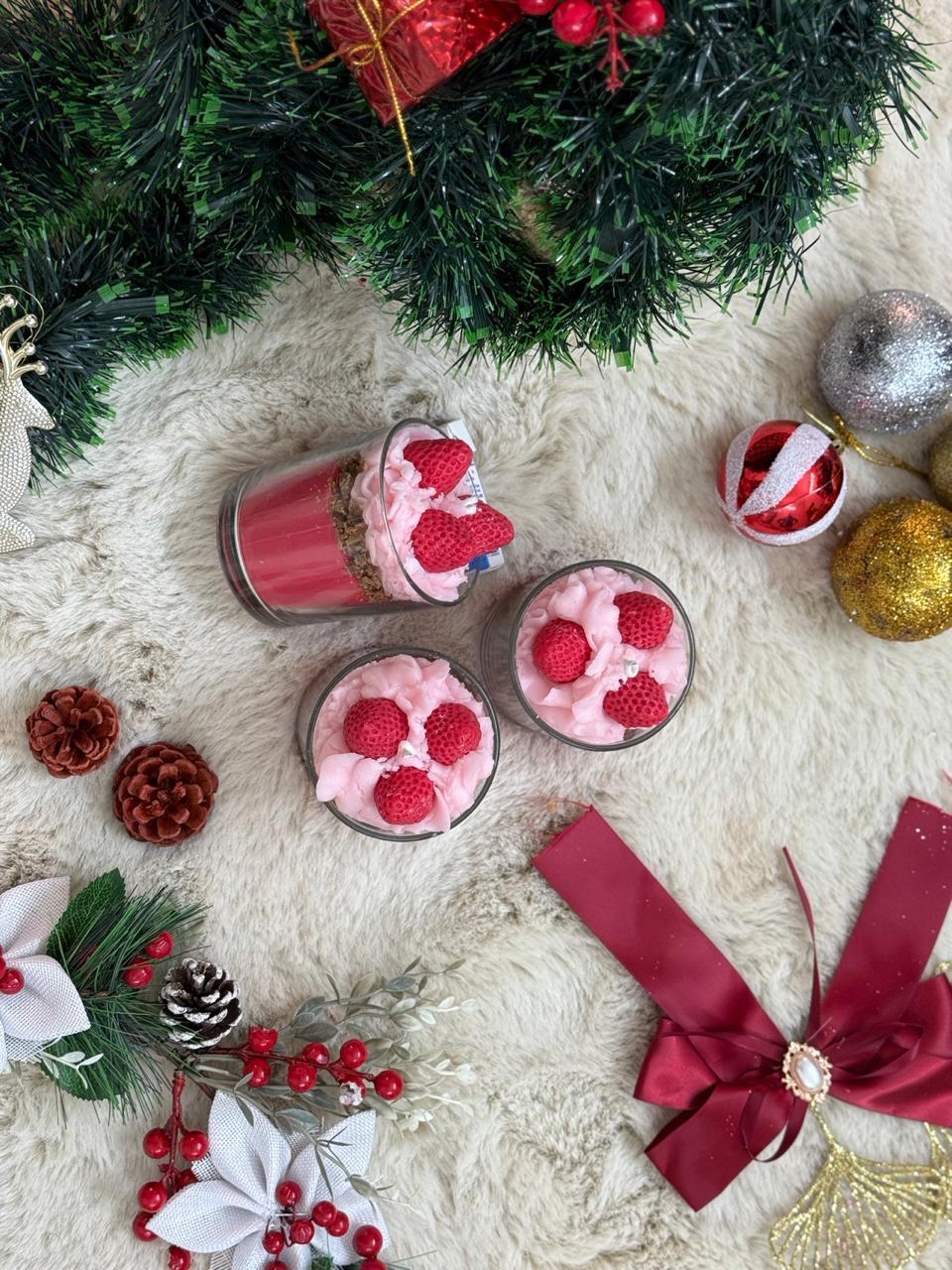 Strawberry Cheesecake Candle | Dessert Scented Soy Wax Candle – Candles & Fragrances on Brown Living™. SKU: SLTYSECRT-21. Img 2.