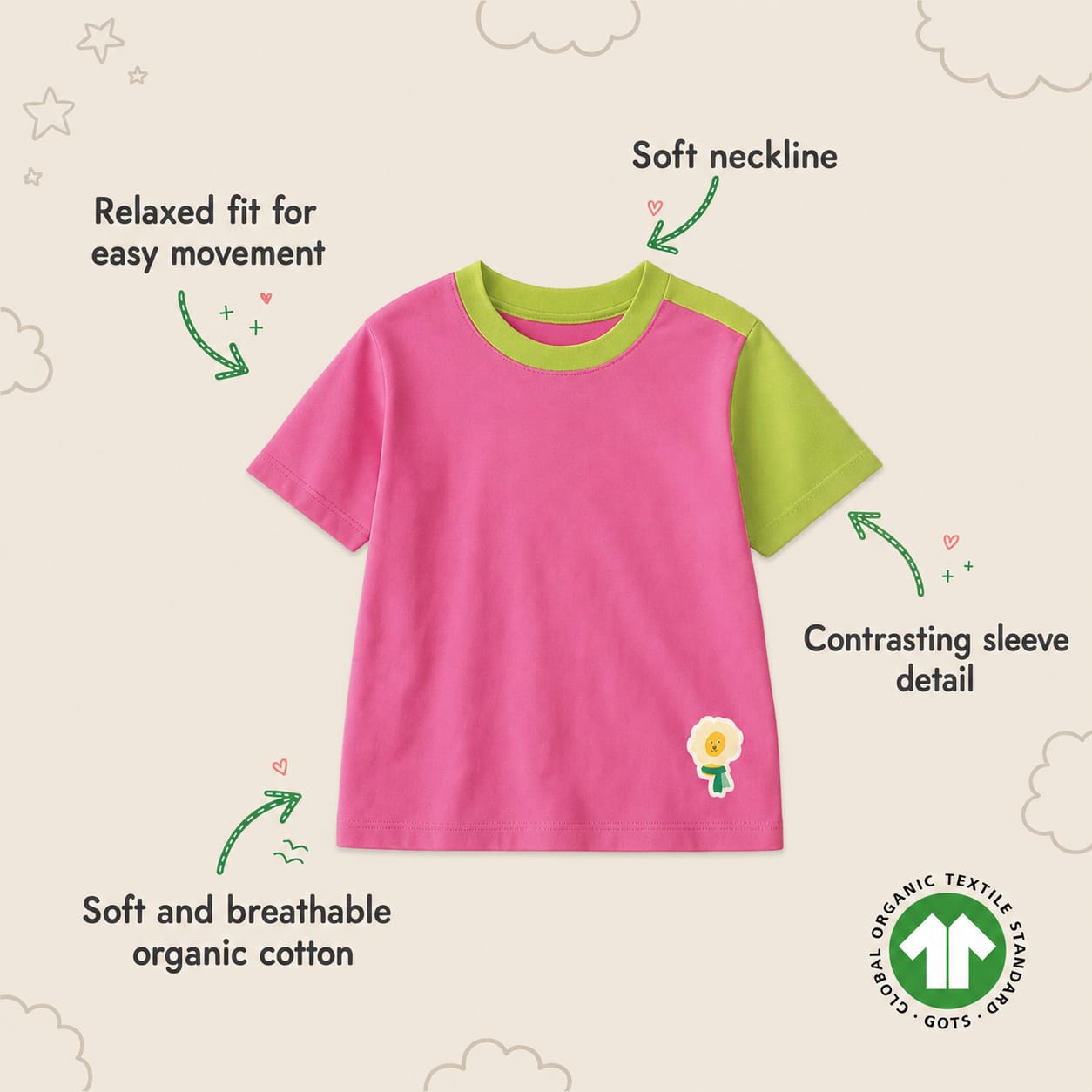 Strawberry Pop Unisex Tee - 100% Cotton & Dermatologist Reviewed – Kids T-Shirts on Brown Living™. SKU: KT02B-2-4Y. Img 9.