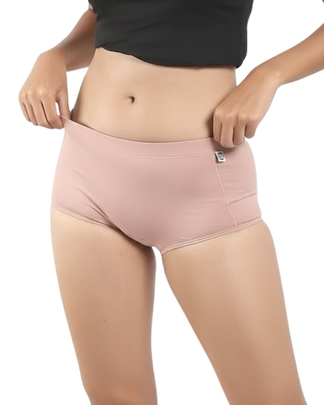 Strawberry & Sprinkles Boyshorts – Pack of 2 – Womens Underwear on Brown Living™. SKU: 004BAPeach-NavyXS. Img 3.