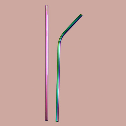 Straws With Cleaner - (1 ST+1 Bend) – Drinking Straws & Stirrers by ONEarth available on Brown Living™. Rainbow Steel (1st+1 Bent) . SKU: OEP326. Img 6.