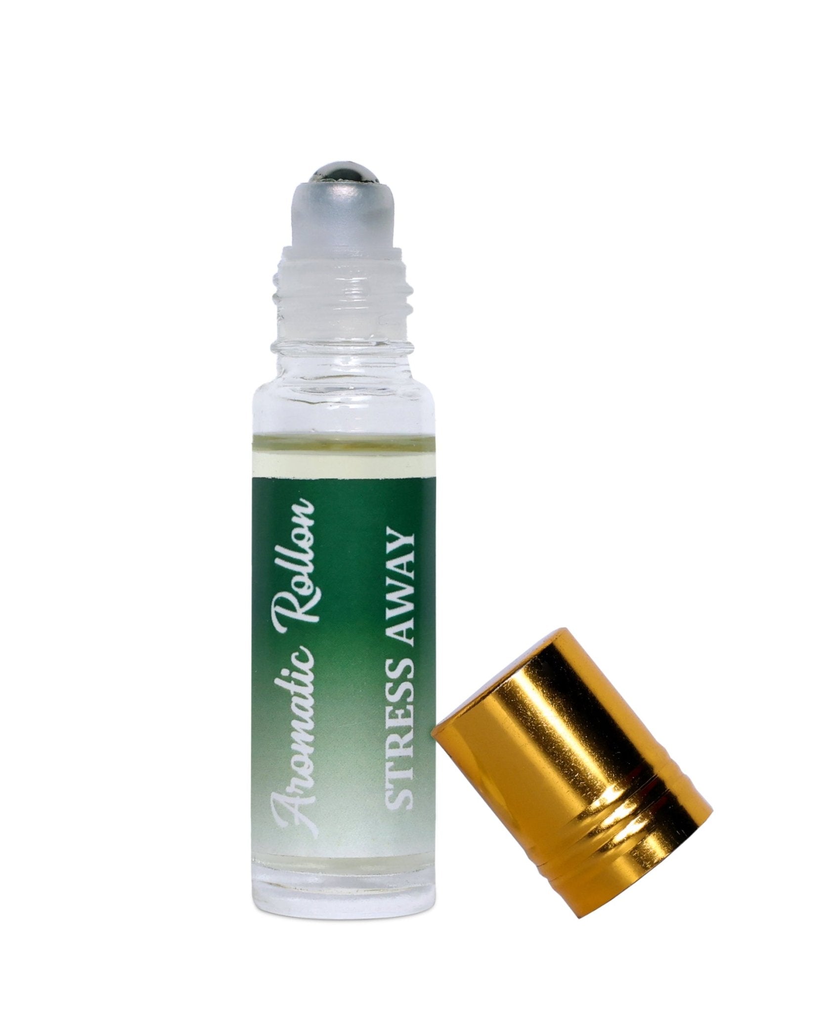 Stress Away Roll - On – Calming Aromatherapy Oil for Relaxation – Essential Oils on Brown Living™. SKU: E-Stress-05. Img 1.