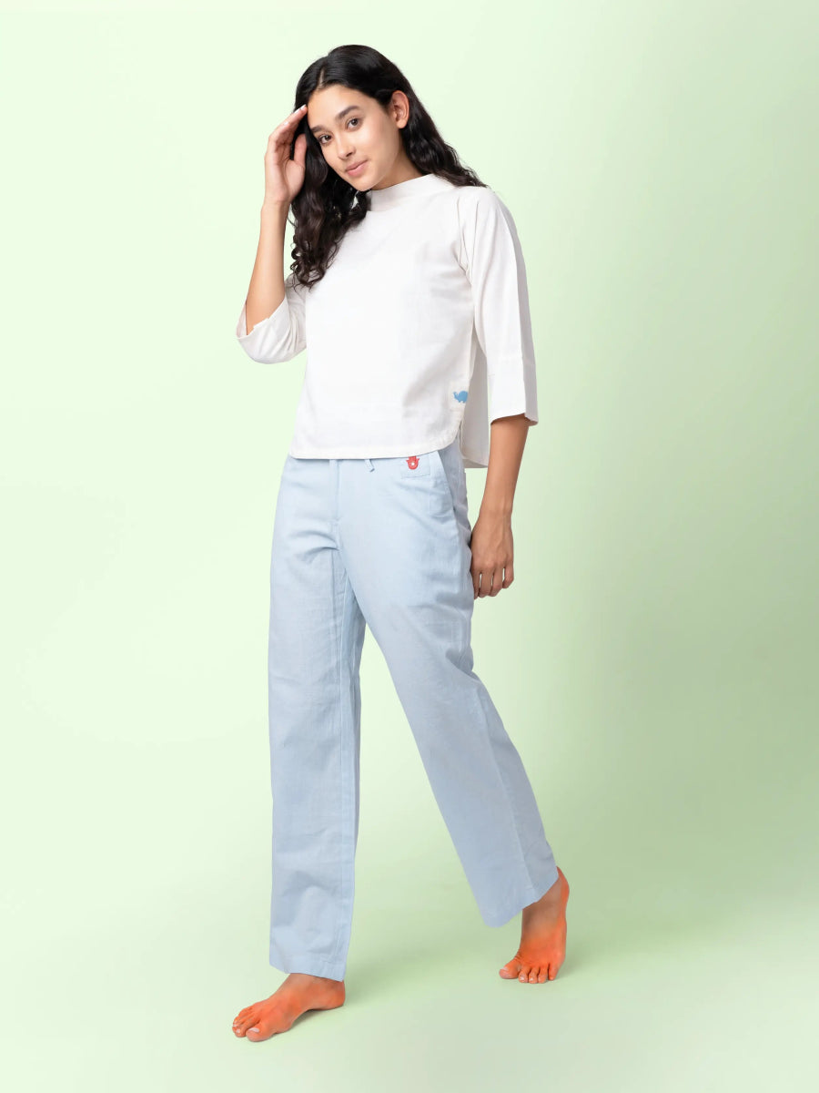 Stride – Organic Cotton Linen Everyday Pants – Mens Pants by Phuhar's available on Brown Living™. Blue Xs. SKU: pH0311. Img 9.