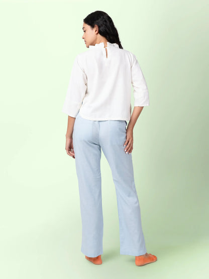 Stride – Organic Cotton Linen Everyday Pants – Mens Pants by Phuhar's available on Brown Living™. Blue Xs. SKU: pH0311. Img 10.