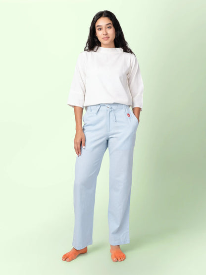 Stride – Organic Cotton Linen Everyday Pants – Mens Pants by Phuhar's available on Brown Living™. Blue Xs. SKU: pH0311. Img 8.