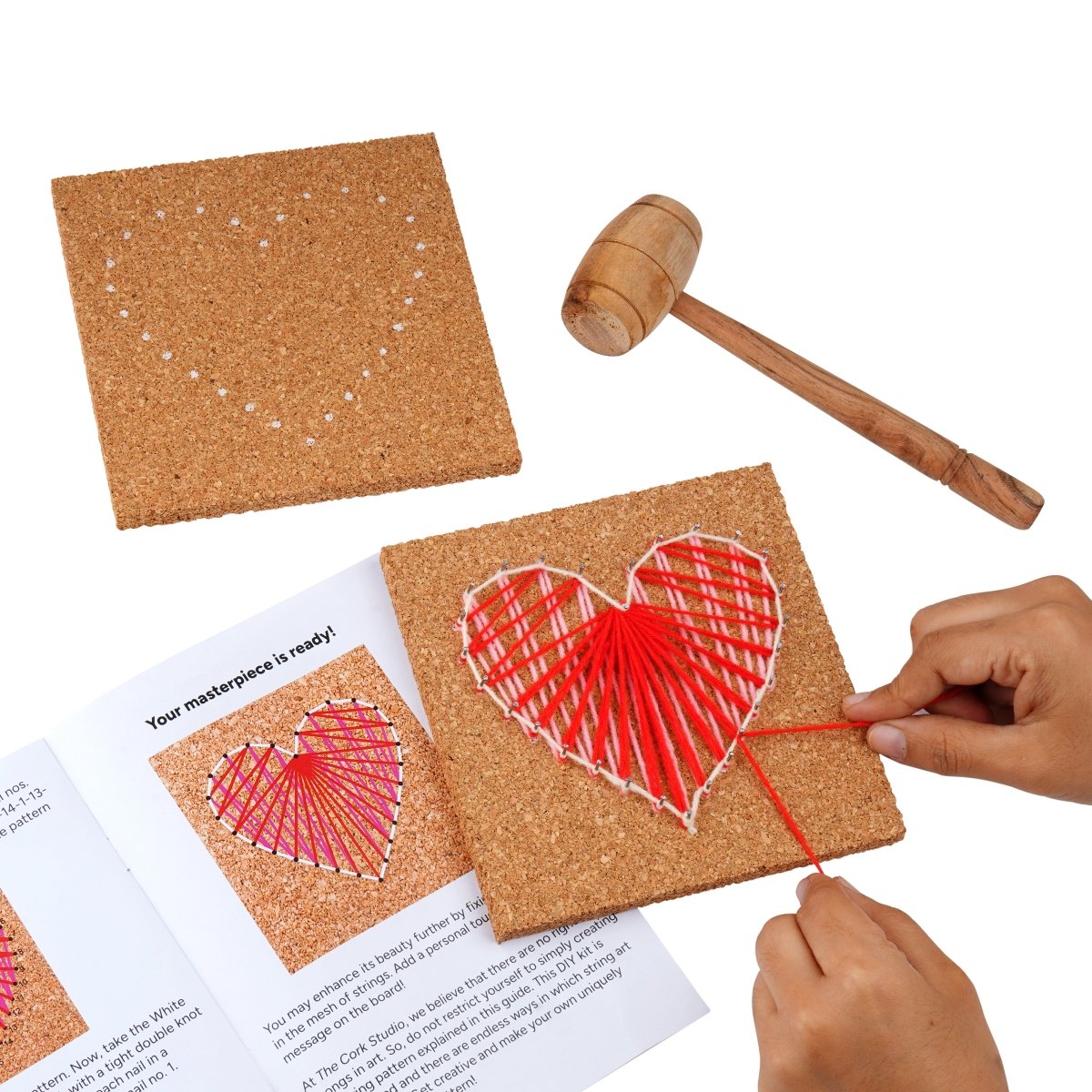 String Art DIY Kit Heart Shape – Learning & Educational Toys by The Cork Studio available on Brown Living™. . SKU: TCS - 29. Img 2.