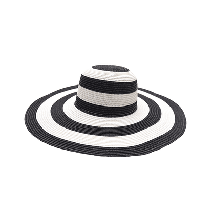 Stripes Floppy Hat For Women | Wide Brim Summer & Beach Hat – Womens Hat on Brown Living™. SKU: MBNL003001. Img 10.