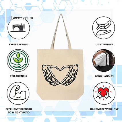 Premium Cotton Canvas Tote Bag - Bone White | Verified Sustainable by Brown Living™