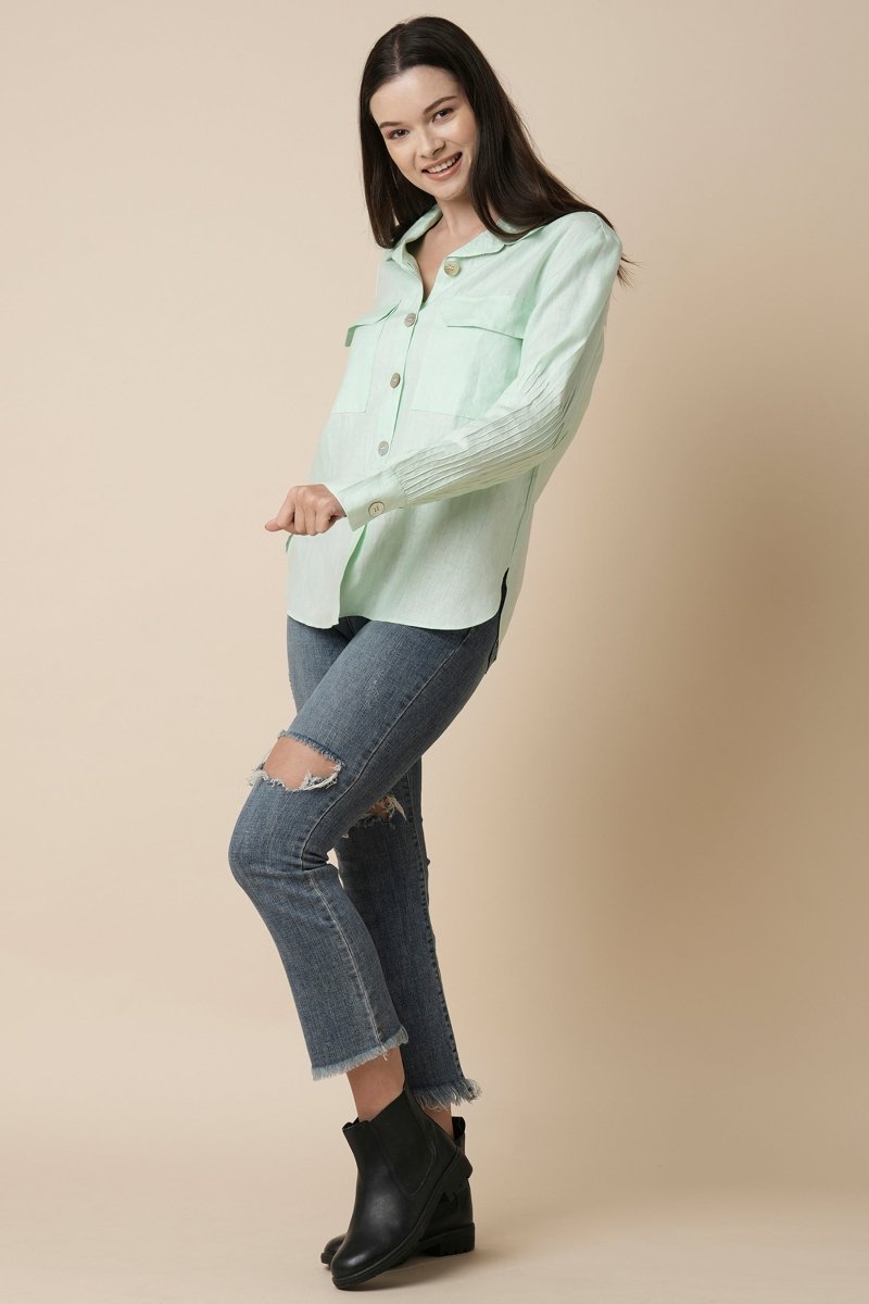 Sublime Shirt - Mint - 100% Hemp | Verified Sustainable Womens Shirt on Brown Living™