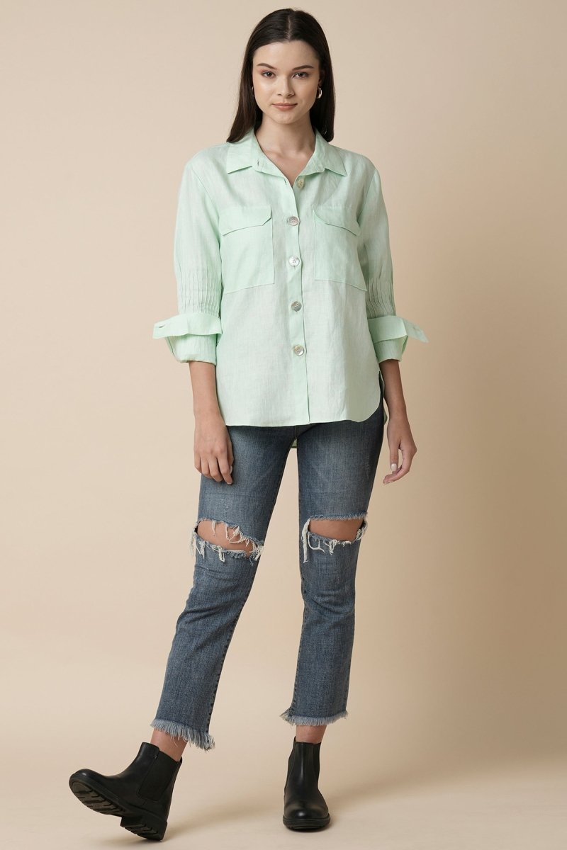 Sublime Shirt - Mint - 100% Hemp | Verified Sustainable Womens Shirt on Brown Living™