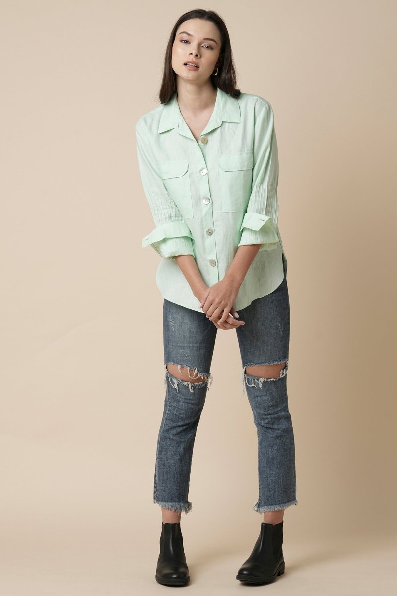 Sublime Shirt - Mint - 100% Hemp | Verified Sustainable Womens Shirt on Brown Living™